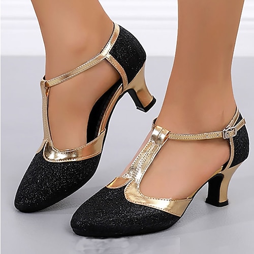 Black mid-heel