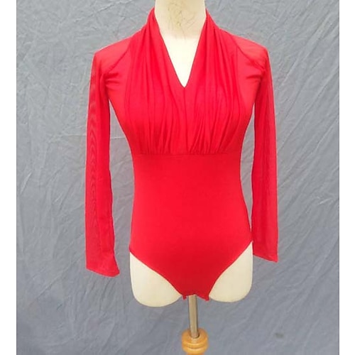 Big red double collar top