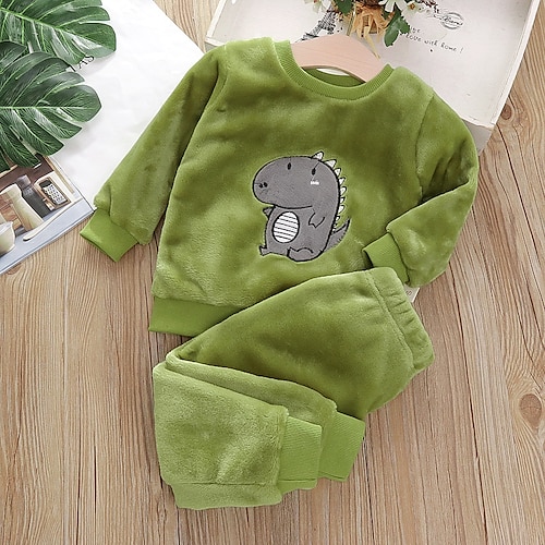 Pajama Set Dinosaur Green