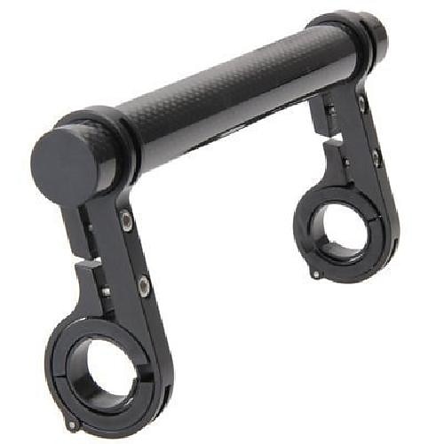 Black carbon tube double bracket 20cm