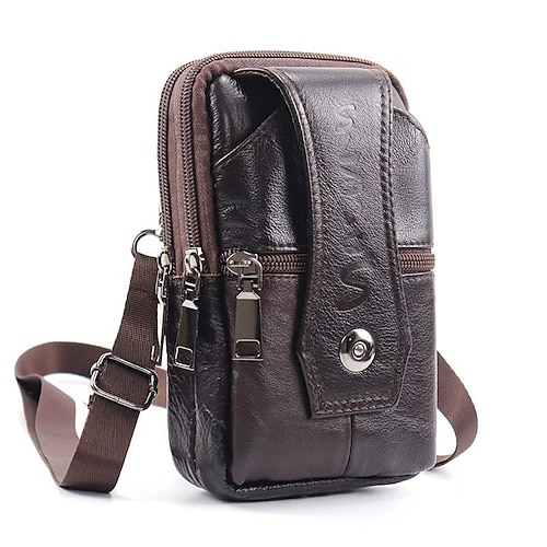 Dark brown three layers 6.5 inches) with shoulder straps