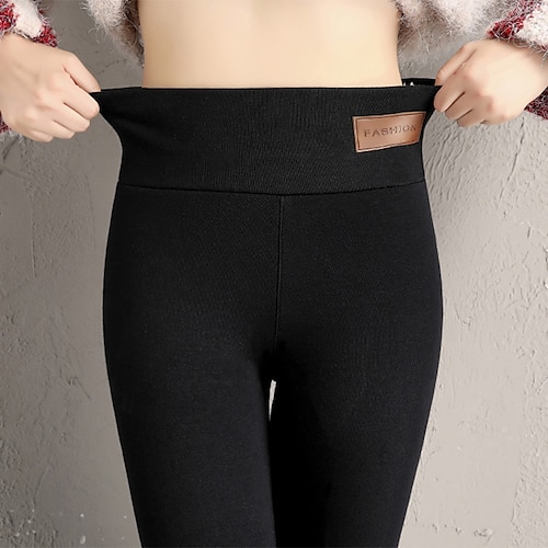 Lamb cashmere leggings leather label)