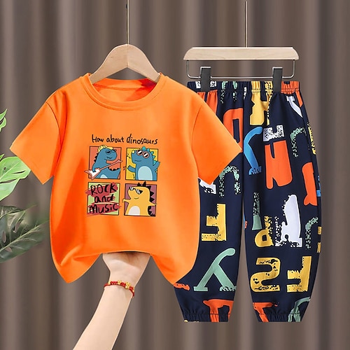 Short-sleeved rock dragon orange 