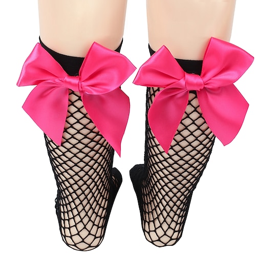 Black fishnet stockings  rose red knot