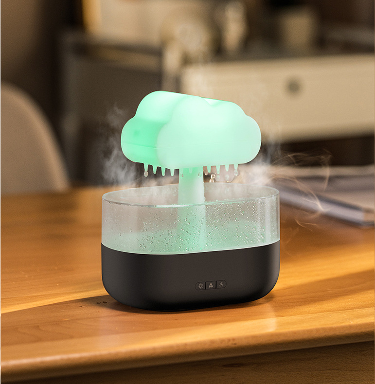 Black clouds and rain USB plug-in humidifier aromatherapy machine + seven-color night light
