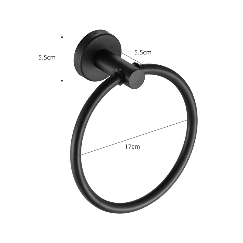 Black Towel Ring