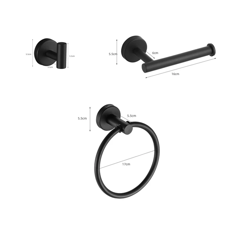 Black 3pcs Set A