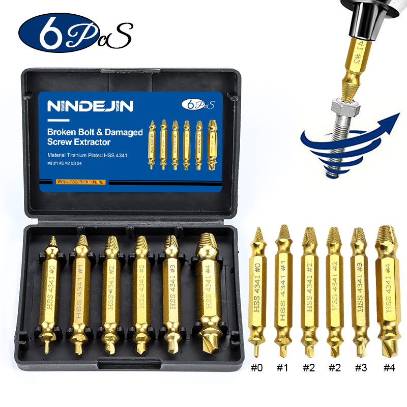 6pcs titanium plated