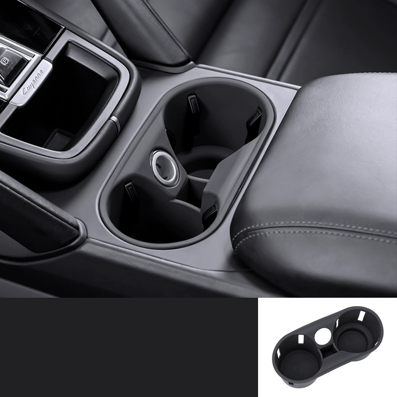 18-24 Cayenne models [Full package water cup slot silicone pad] Luxury black