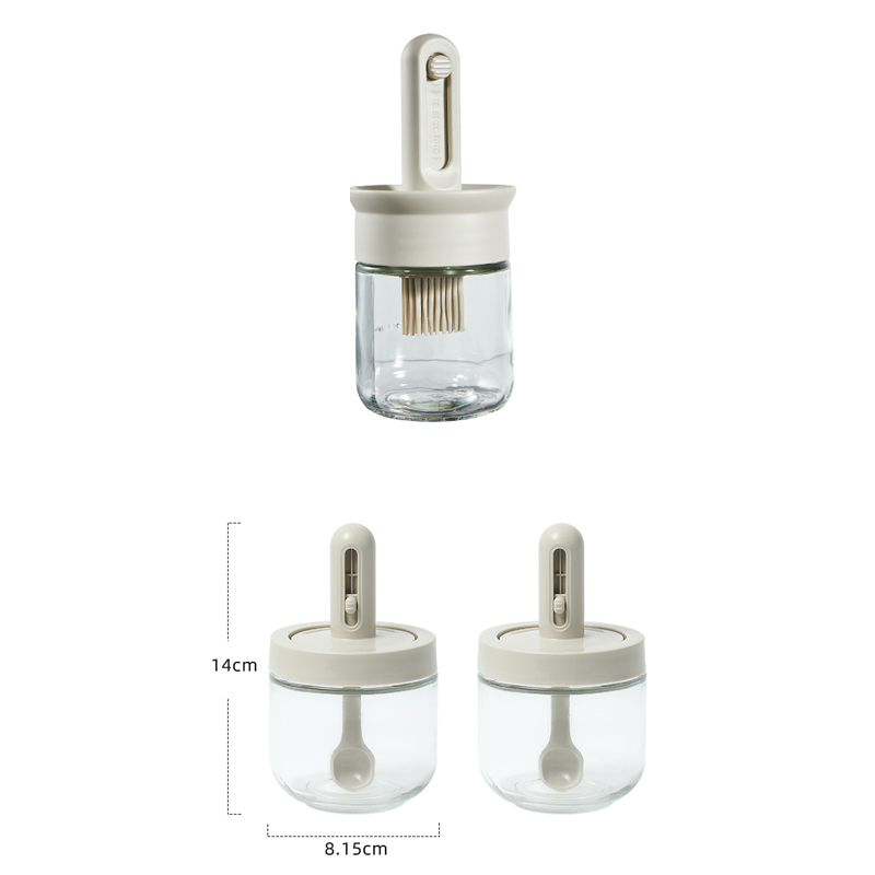 3 Pack [Discount Combination] Seasoning Jar+Oil Brush Bottle Sealed and Expandable